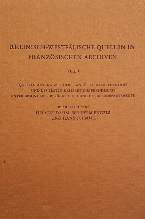 Cover-Bild Rheinisch-Westfälische Quellen in französischen Archiven