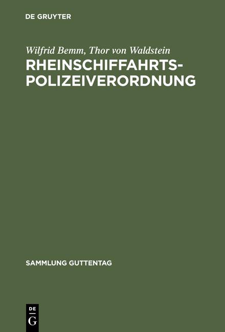 Cover-Bild Rheinschiffahrtspolizeiverordnung