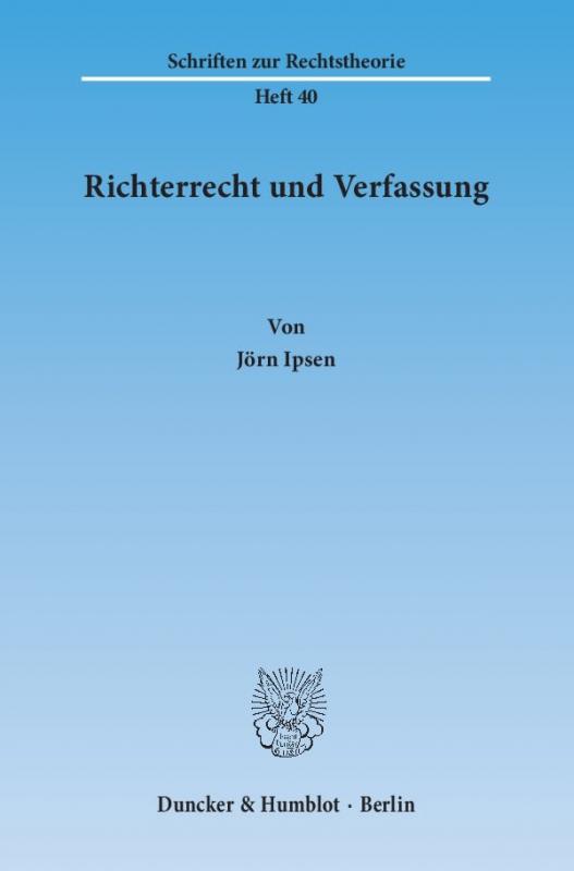 Cover-Bild Richterrecht und Verfassung.