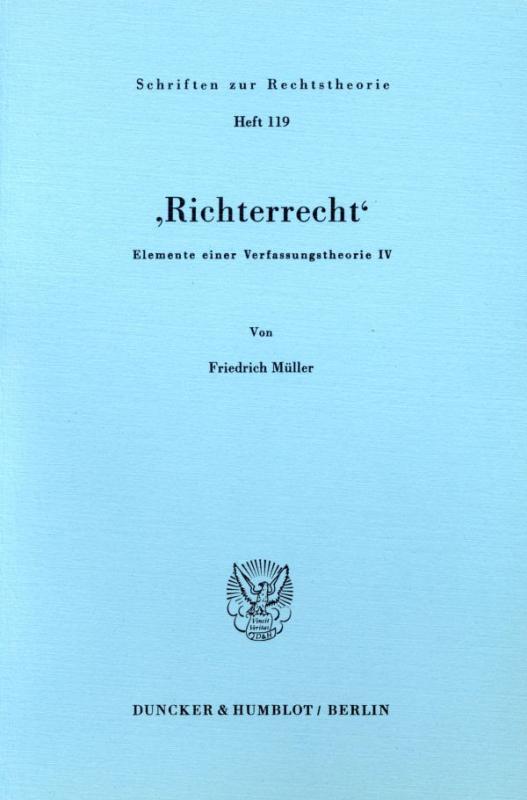 Cover-Bild 'Richterrecht'.