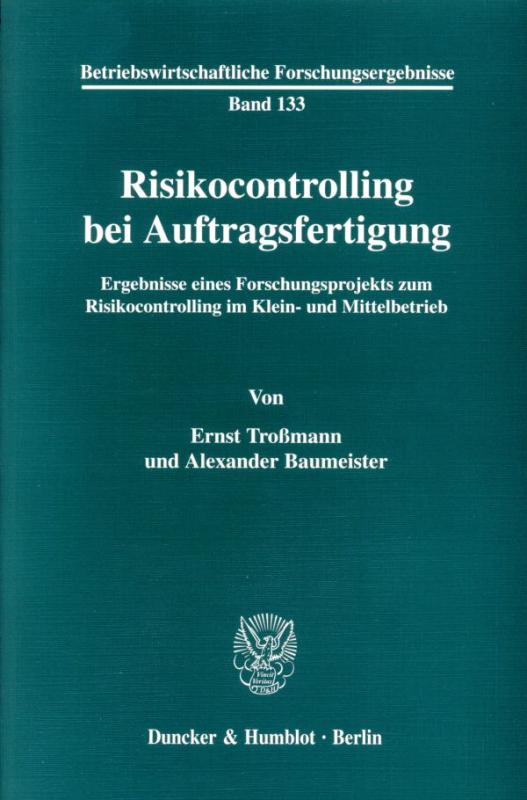 Cover-Bild Risikocontrolling bei Auftragsfertigung.