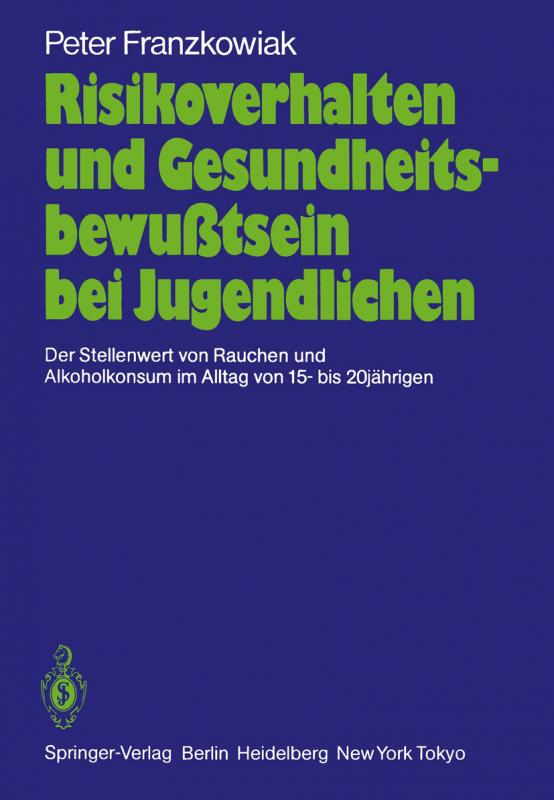 Cover-Bild Risikoverhalten und Gesundheitsbewußtsein bei Jugendlichen