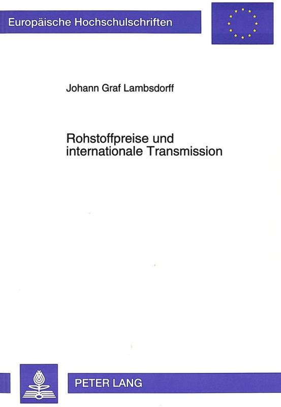 Cover-Bild Rohstoffpreise und internationale Transmission