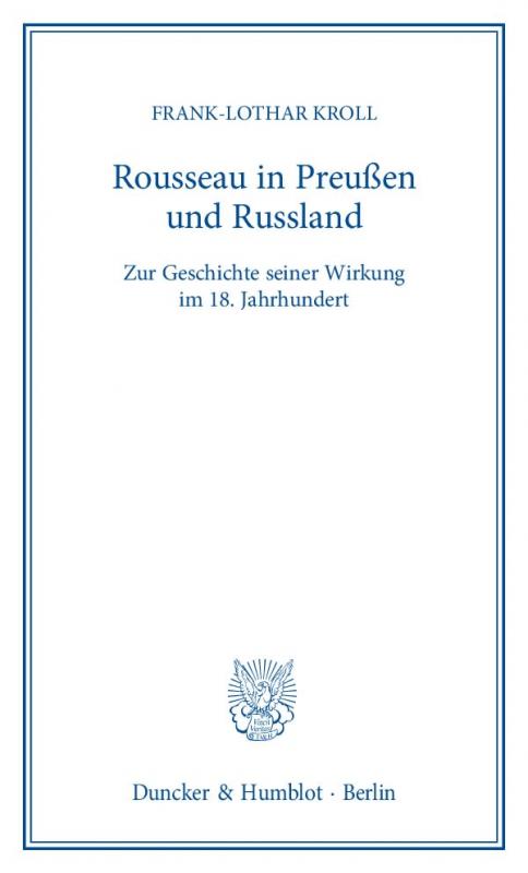 Cover-Bild Rousseau in Preußen und Russland.