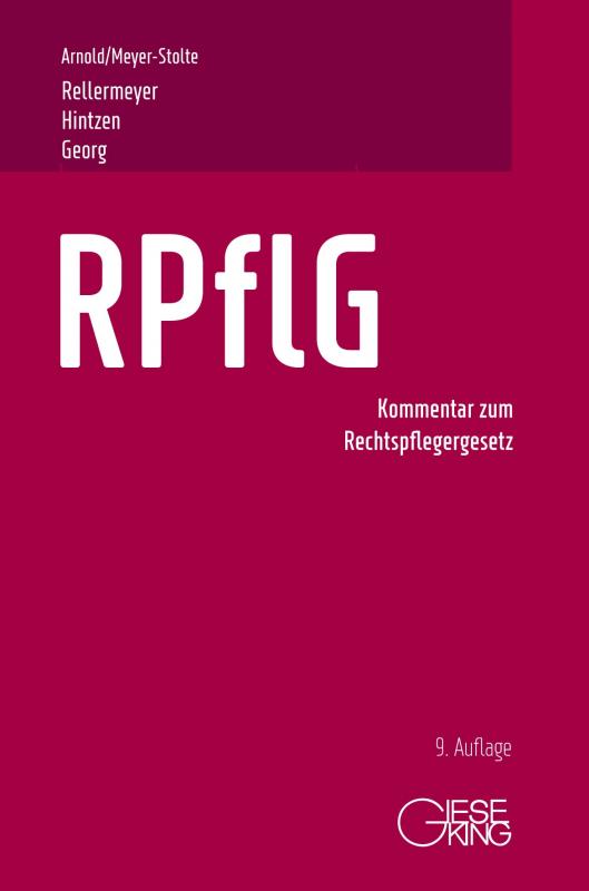 Cover-Bild RPflG