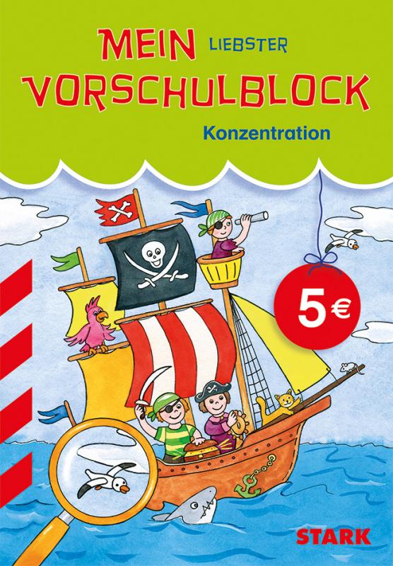 Cover-Bild Rucksackblock Vorschule - Konzentration (Motiv Piratenschiff)