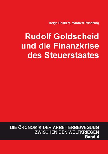 Cover-Bild Rudolf Goldscheid und die Finanzkrise des Steuerstaates