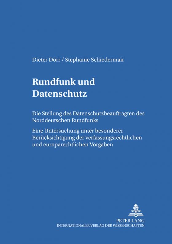 Cover-Bild Rundfunk und Datenschutz