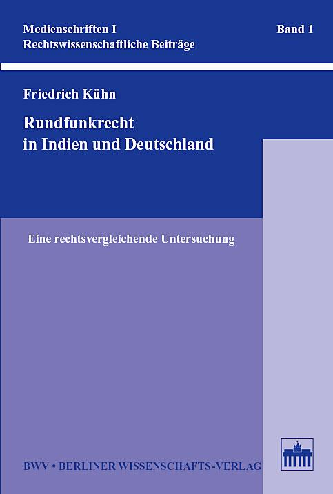 Cover-Bild Rundfunkrecht in Indien und Deutschland