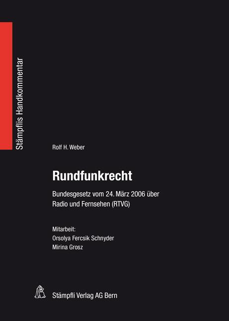 Cover-Bild Rundfunkrecht