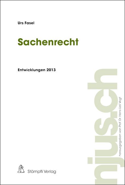 Cover-Bild Sachenrecht, Entwicklungen 2013