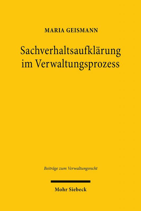 Cover-Bild Sachverhaltsaufklärung im Verwaltungsprozess