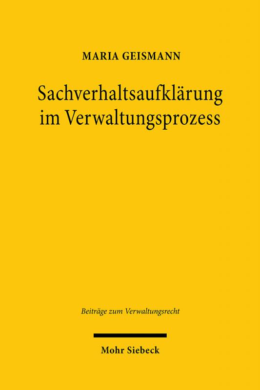 Cover-Bild Sachverhaltsaufklärung im Verwaltungsprozess