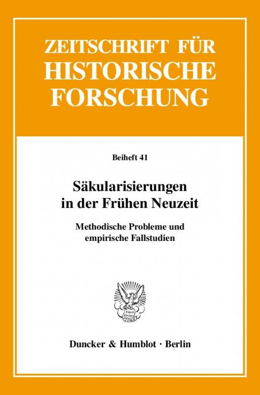 Cover-Bild Säkularisierungen in der Frühen Neuzeit.