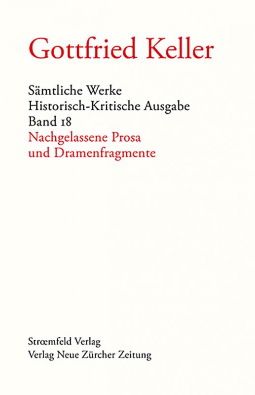 Cover-Bild Sämtliche Werke. Historisch-Kritische Ausgabe, Band 18