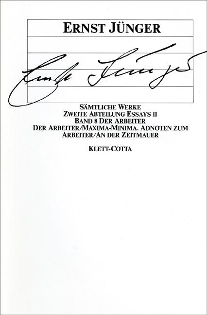 Cover-Bild Sämtliche Werke. Werkausgabe in 22 Bänden, komplett / Der Arbeiter (Sämtliche Werke. Werkausgabe in 22 Bänden, Bd. ?)