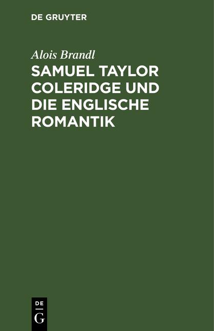 Cover-Bild Samuel Taylor Coleridge und die englische Romantik