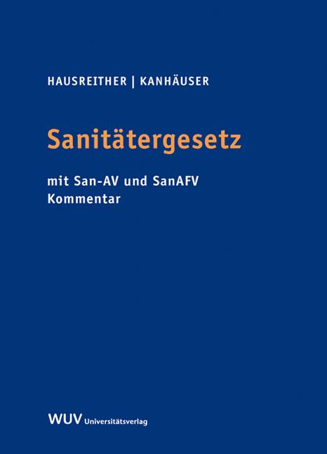 Cover-Bild Sanitätergesetz