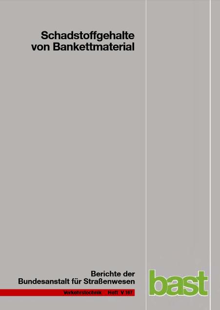 Cover-Bild Schadstoffgehalte von Bankettmaterial