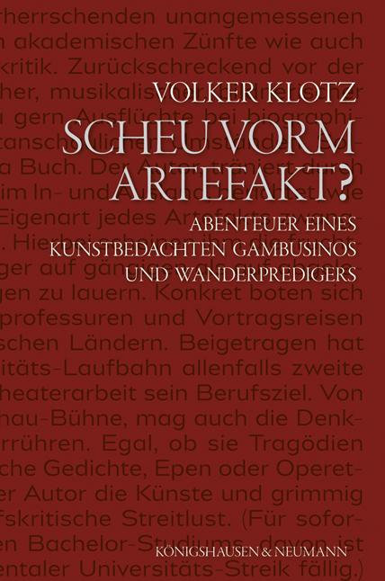 Cover-Bild Scheu vorm Artefakt?