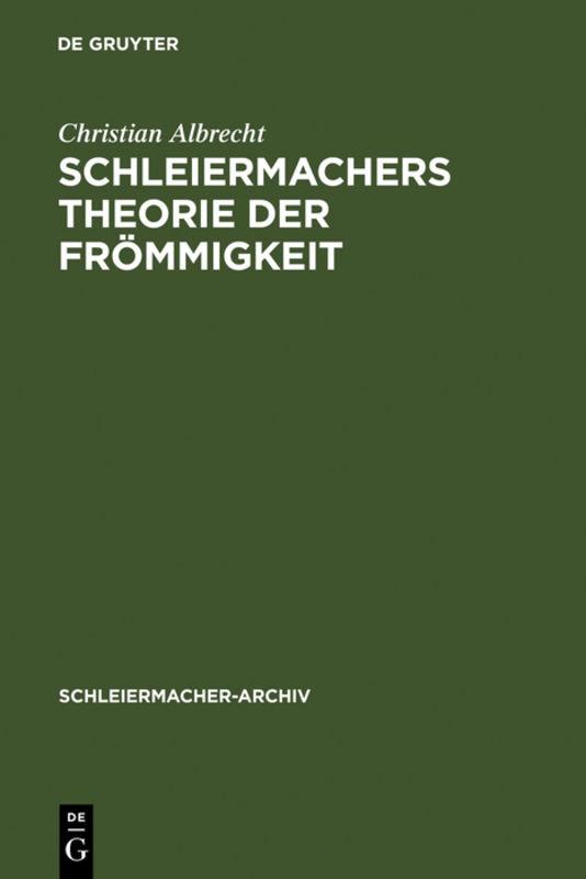 Cover-Bild Schleiermachers Theorie der Frömmigkeit