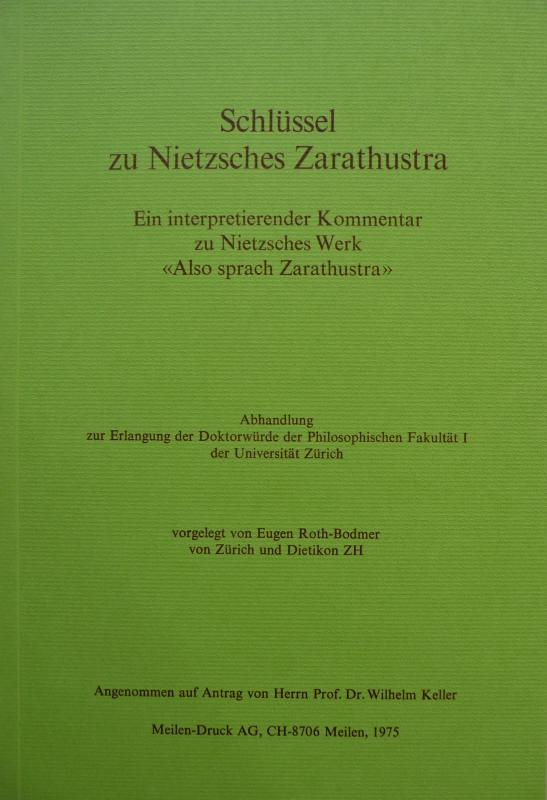 Cover-Bild Schlüssel zu Nietzsches Zarathustra