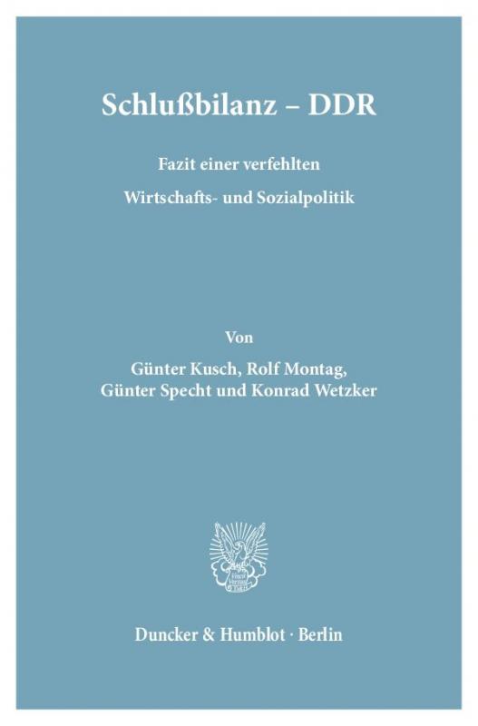 Cover-Bild Schlußbilanz – DDR.