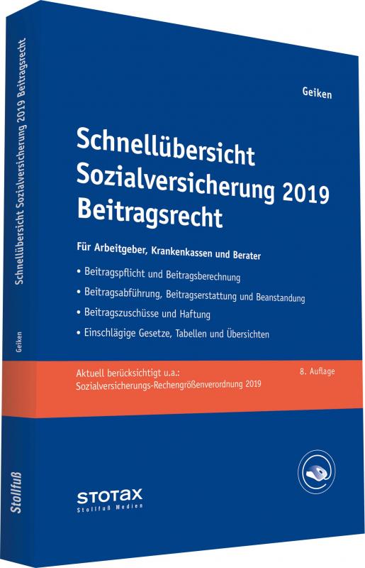 Cover-Bild Schnellübersicht Sozialversicherung 2019 Beitragsrecht