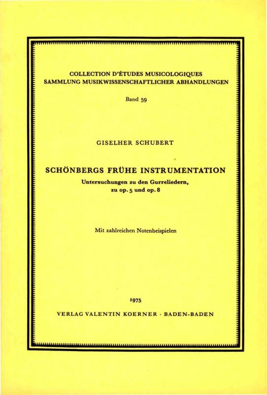 Cover-Bild Schönbergs frühe Instrumentation