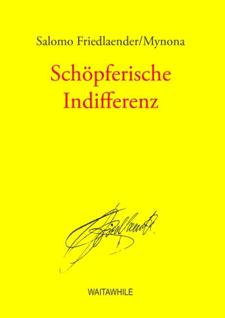 Cover-Bild Schöpferische Indifferenz