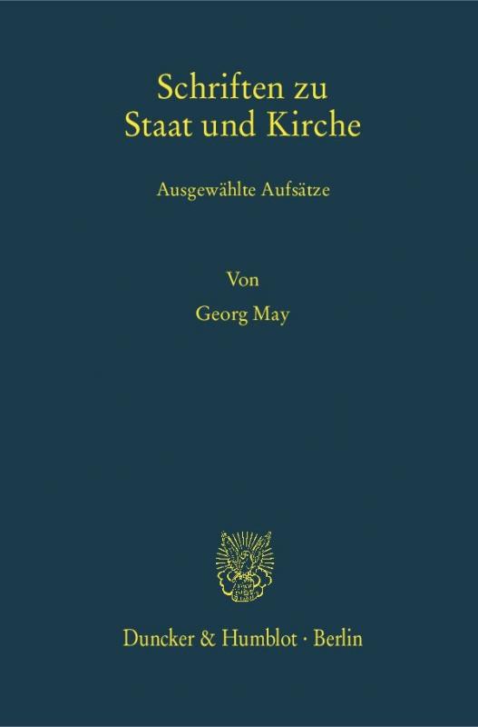 Cover-Bild Schriften zu Staat und Kirche.