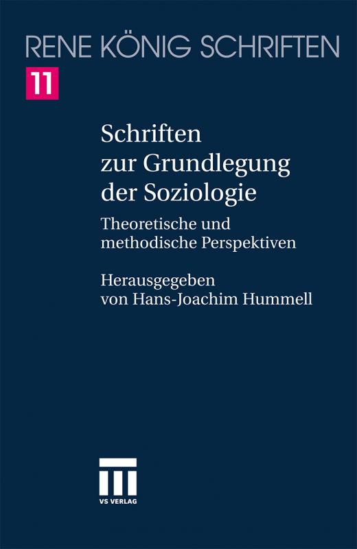 Cover-Bild Schriften zur Grundlegung der Soziologie