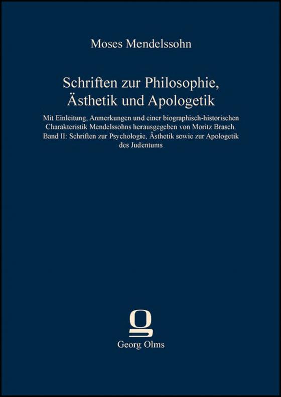 Cover-Bild Schriften zur Philosophie, Ästhetik und Apologetik