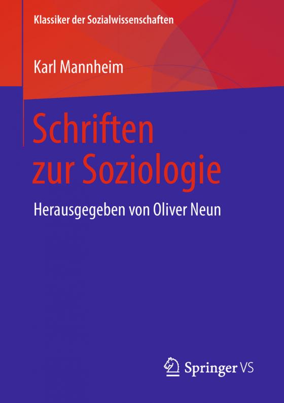 Cover-Bild Schriften zur Soziologie