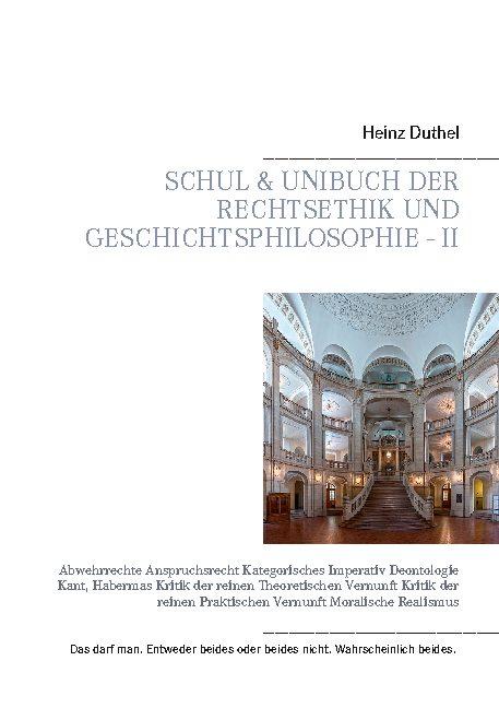 Cover-Bild Schul & Unibuch der Rechtsethik und Geschichtsphilosophie - II