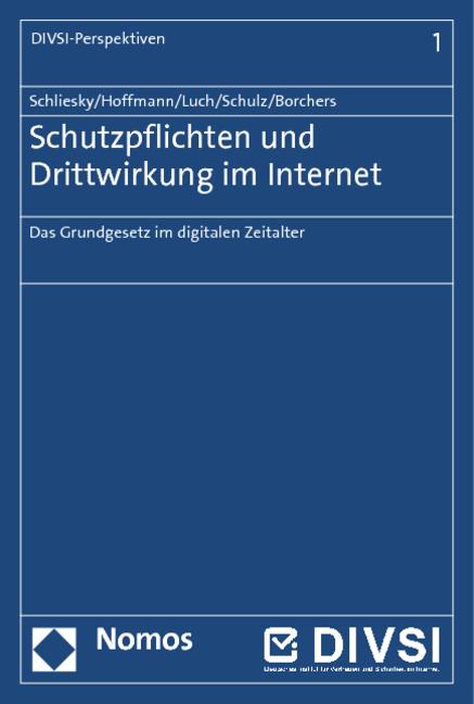 Cover-Bild Schutzpflichten und Drittwirkung im Internet