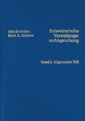 Cover-Bild Schweizerische Verwaltungsrechtsprechung