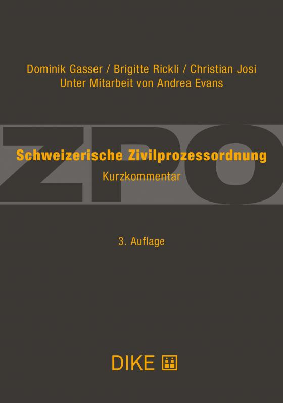 Cover-Bild Schweizerische Zivilprozessordnung