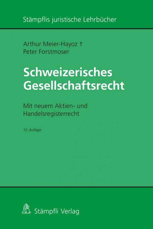 Cover-Bild Schweizerisches Gesellschaftsrecht