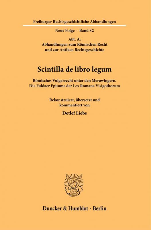 Cover-Bild Scintilla de libro legum.