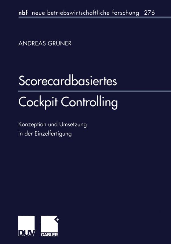 Cover-Bild Scorecardbasiertes Cockpit Controlling