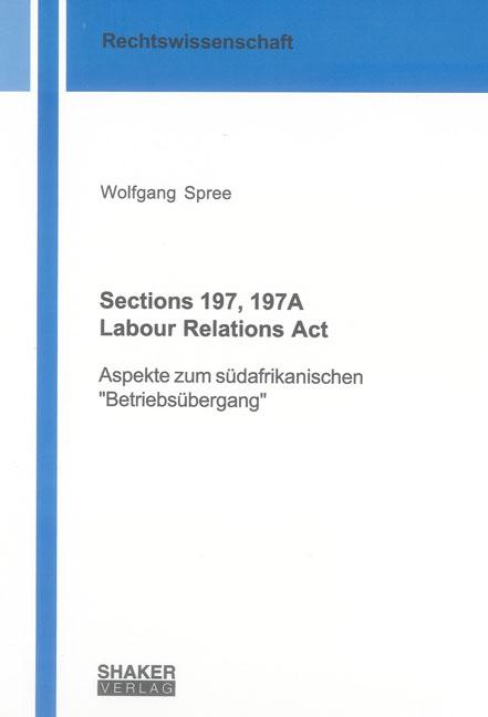 Cover-Bild Sections 197, 197A Labour Relations Act