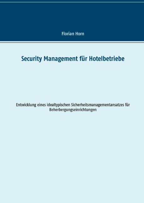 Cover-Bild Security Management für Hotelbetriebe