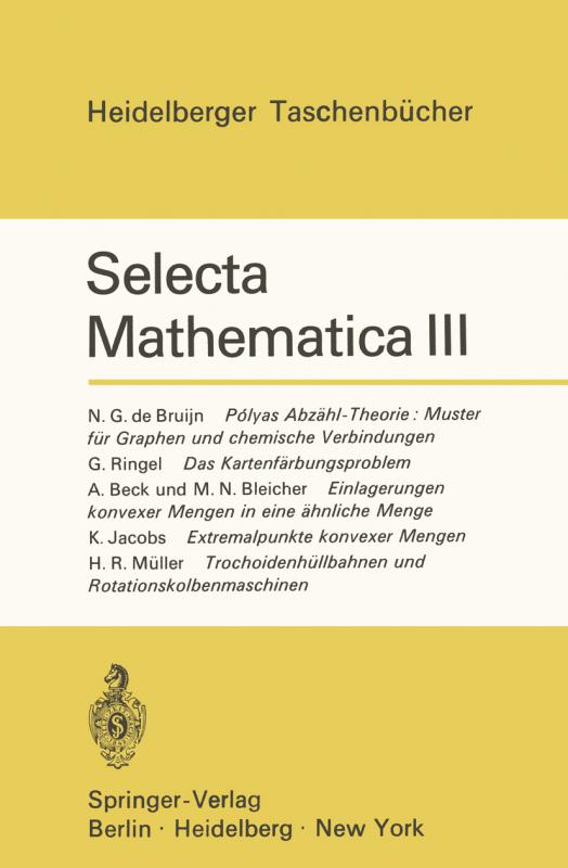 Cover-Bild Selecta Mathematica III