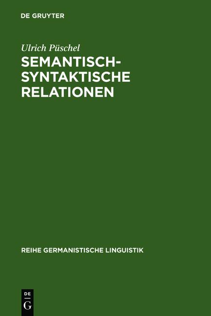 Cover-Bild Semantisch-syntaktische Relationen