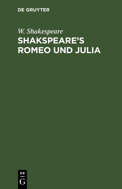 Cover-Bild Shakspeare’s Romeo und Giulia