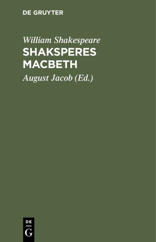 Cover-Bild Shaksperes Macbeth