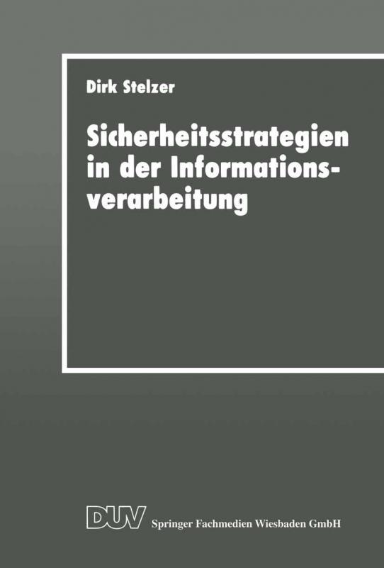 Cover-Bild Sicherheitsstrategien in der Informationsverarbeitung