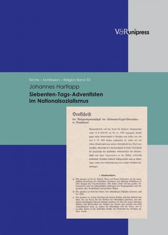 Cover-Bild Siebenten-Tags-Adventisten im Nationalsozialismus unter Berücksichtigung der geschichtlichen und theologischen Entwicklung in Deutschland von 1875 bis 1950