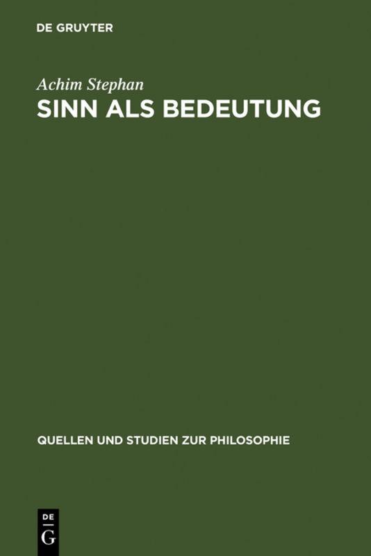 Cover-Bild Sinn als Bedeutung